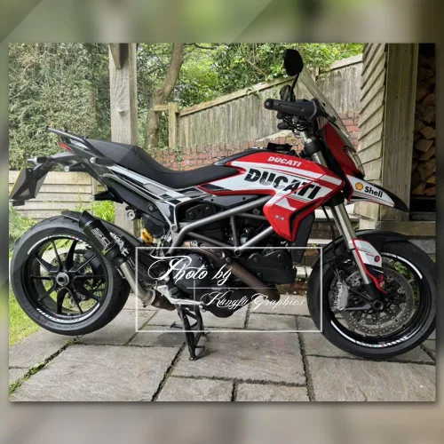 Vista 2 de Kit de adhesivos personalizados para Hypermotard Hyperstrada 821 2013 2014 2015 2016, DCTHYMS1318003-KO