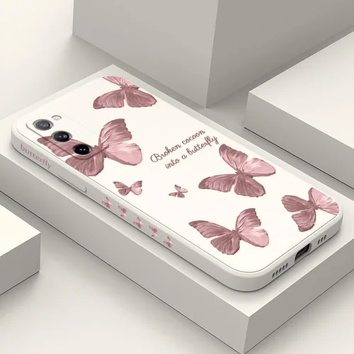 Vista 14 de LEECG para Samsung Galaxy S20 Funda, Diseño Creativo Lateral con Forro de Microfibra de Silicona Suave con Patrón de Flores para Cubierta de negro
