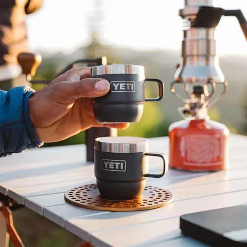 Vista 8 de YETI Rambler - Taza apilable de 6 oz, de acero inoxidable, aislada al vacío para espresso/café, paquete de 2 Verde mar