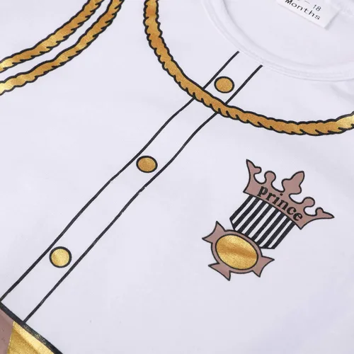 Vista 4 de Zusnxaxe Traje de Navidad para bebés y niñas, uniforme de astronauta médico, disfraz de príncipe con sombrero