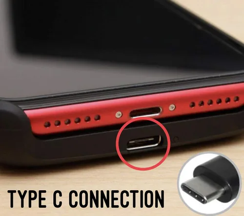 Vista 3 de Cable de carga LED inteligente USB-C de 9 pies para iPhone Access Mophie Battery Cases en X,XR XS 10, 11 teléfonos celulares