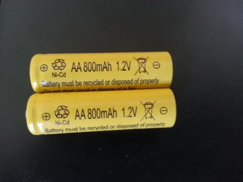 Vista 2 de 10 piezas conjunto AA NiCd Ni-Cd 800mAh 1.2V batería recargable para luces solares