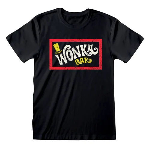 Vista 2 de Camiseta de Manga Corta Unisex Willy Wonka Wonka Bar Negro