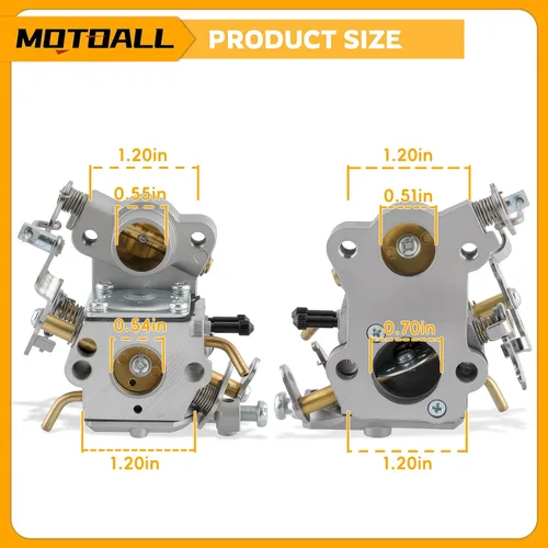 Vista 3 de MOTOALL Carburador C1M-W26 para motosierra Poulan Pro PP4218 PP4218A con filtro de aire 530057869, 2 x 3.5 x 630 manguera de línea de combustible