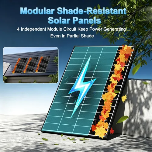 Vista 6 de Paneles solares de 200 W, biacial tipo N 16BB, panel solar monocristalino de 25.6%, módulo fotovoltaico de alta eficiencia, IP68 compacto para clase