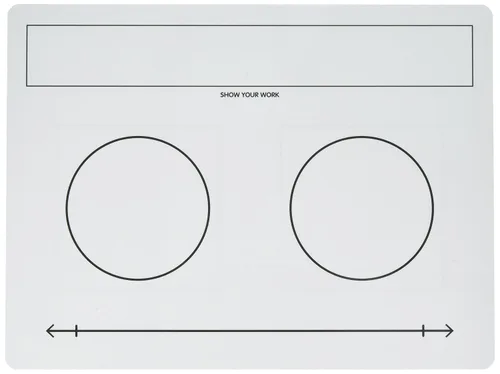 Vista 2 de Didax Educational Resources, Juego de 10 tableros para escribir y limpiar fracciones, blanco, negro (211584)