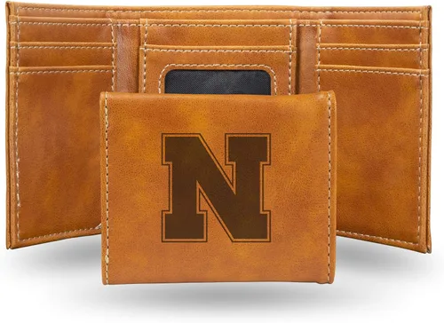 Vista 96 de NCAA Rico Industries - Billetera triple grabada con láser, con grabado láser, accesorio para hombre
