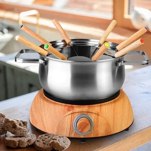 Vista 6 de 12 tenedores de fondue de acero inoxidable de 9.5 pulgadas para chocolate