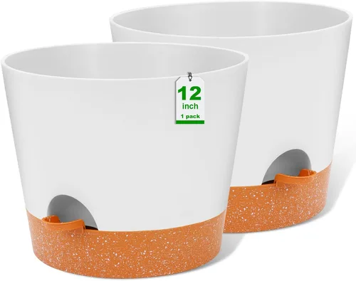 Vista 13 de GARDIFE Macetas de 10/9/8 pulgadas para plantas de interior, macetas auto-regantes, macetas de riego automático, macetas de flores, negras