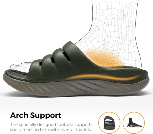Vista 2 de Sandalias de recuperación para hombres y mujeres, sandalias ortopédicas para fascitis plantar con soporte de arco, sandalias gruesas unisex