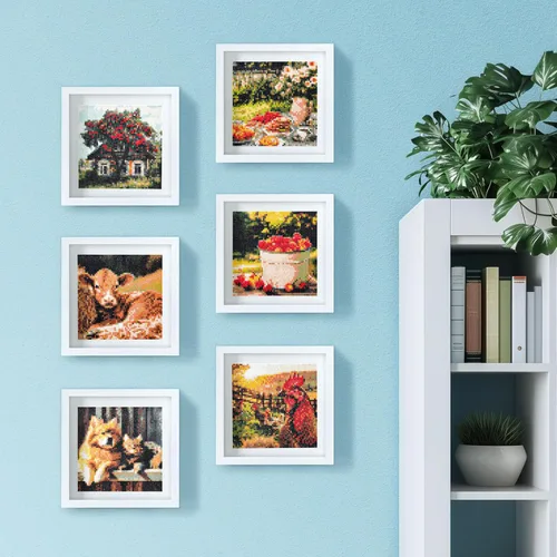 Vista 4 de LuwoArte Paquete de 6 Kits de Pintura de Diamantes para Adultos – Kits de Arte de Diamantes con Tema de Campo – Arte de Gemas DIY de Taladro