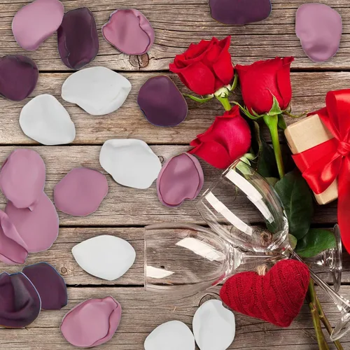 Vista 7 de 200 pétalos de rosa de seda para bodas, decoración de bodas, decoración de bodas, pétalos artificiales para propuestas, decoraciones románticas