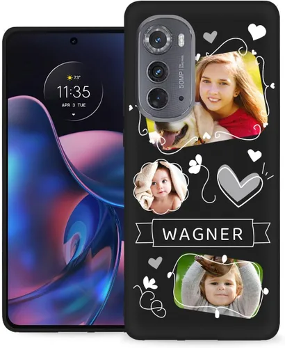 Vista 19 de Funda personalizada para Motorola Edge 2021 con nombre de texto y foto, diseño personalizado Edge2021 para teléfono móvil/smartphone/teléfono móvil