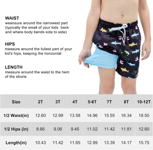 Vista 5 de BFUSTYLE Traje de baño para niños pequeños con forro de compresión