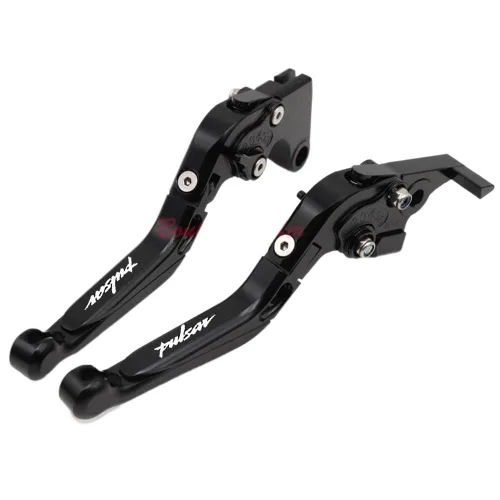 Vista 2 de Palanca de embrague de freno motocicleta plegable extensible CNC Moto ajustable embrague palancas de freno para BA y JAJ Pulsar 200 NS/200 RS/200 AS