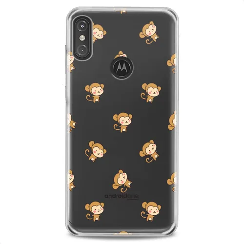 Vista 3 de Funda de TPU compatible con Motorola G9 G8 Plus G7 E20 P40 Z4 Edge 20 G22 Stylus Monkey Impresionante Suave Lindo Kawaii Femenino Niñas Diseño
