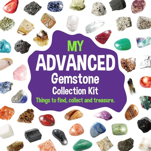 Vista 2 de Colección de rocas 48 piezas, kit de educación de rocas y minerales con piedras preciosas para niños, kit de gemas de geología con ojo de tigre
