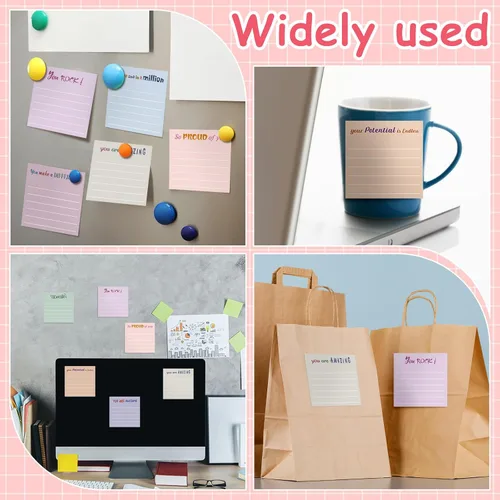Vista 4 de Yinder 12 notas adhesivas inspiradoras, bonitas notas adhesivas motivacionales, regalos de agradecimiento a los empleados, a granel para profesores