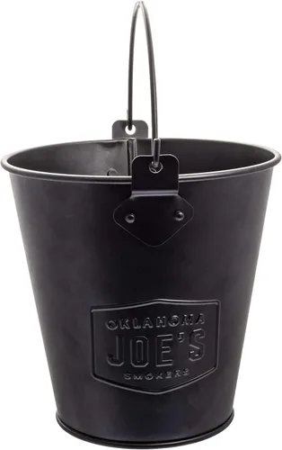 Vista 6 de Oklahoma Joe's 5279338P04 - Cesta de acero inoxidable para ahumador, color plateado y cubo de goteo 9518545P06, cubo de goteo, negro