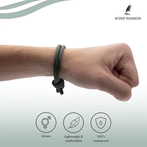 Vista 4 de Wind Passion Pulsera para hombre con cuerda mono con estilo náutico trenzado