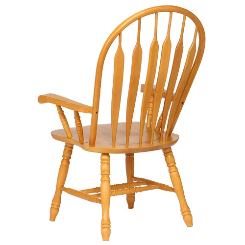 Vista 4 de Sunset Trading Confort silla con brazos para comedor, 41", roble claro