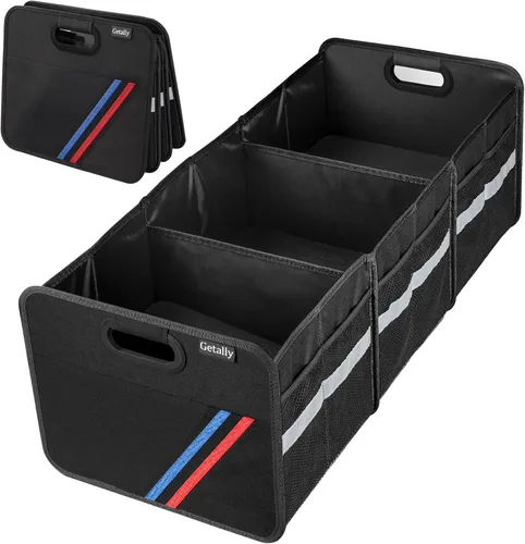 Vista 7 de Organizador de maletero para automóvil, organizador plegable para maletero con múltiples bolsillos, organizador de almacenamiento de 3