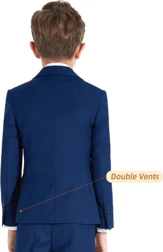 Vista 5 de Plavict Traje formal para niños, ajustado, para llevar anillos de boda, con cintura ajustable