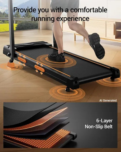 Vista 14 de 16% Incline Walking Pad Treadmill, 3-in-1 Under Desk Treadmill with Handles