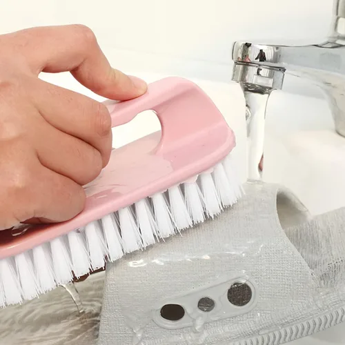 Vista 8 de yungluner Cepillo de lavado de zapatos con mango de cerdas suaves artefacto de limpieza para la ropa del hogar Cepillo de zapatos Cepillo