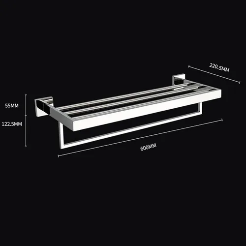 Vista 5 de Towel Racks for Bathroom, Towel Rack Wall Mounted with Tower Bars, Stainless Steel Bathroom Shelf, Hand Towel Holder for Bathroom Wall, Bathroom