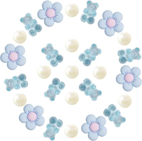 Vista 7 de Gummy Bears - Dijes para zapatos, cadena de oso, margarita, flores, decoración de zapatos para mujeres, niñas, niños, regalos de fiesta