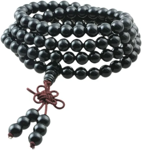 Vista 3 de Rockcloud - Pulsera de oración budista tibetana con piedras curativas