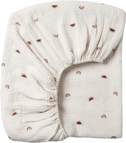 Vista 11 de Meracorallo Sábana bajera de muselina para cuna, 100% algodón, 28 x 52 pulgadas, suave y transpirable, para colchones estándar de cuna y niños