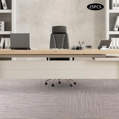 Vista 9 de Azulejos de espuma estampada de 0.4 pulgadas de grosor, 24 x 24 pulgadas, 25 piezas, suelo protector estilo grano de madera, para el hogar