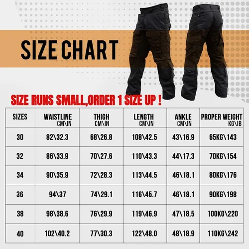 Vista 5 de PIONS Pantalones tácticos impermeables para hombre, pantalones de senderismo multifuncionales, rodillera duradera con múltiples bolsillos