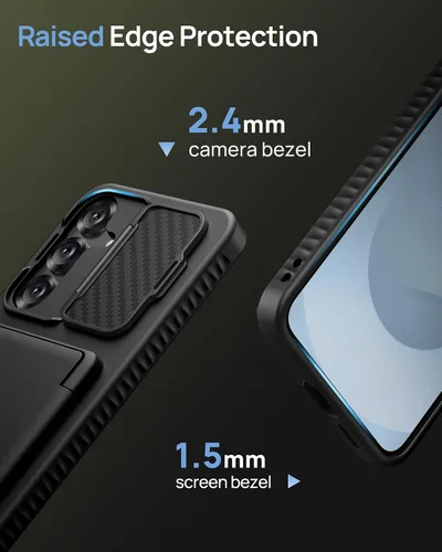 Vista 7 de Funda Cartera para Samsung Galaxy S25+ Plus, con Soporte Integrado y Portarjetas y Cubierta de Cámara, Funda Cartera Multifuncional con Atril