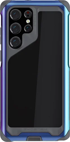 Vista 44 de Ghostek Atomic - Funda delgada para Galaxy Z Flip 4, parte trasera de aramida con parachoques de aluminio rojo, funda protectora de doble capa a