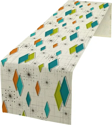 Vista 19 de Camino de mesa con estampado de piel de vaca, lino y algodón, rústico, estilo occidental, color negro, marrón, piel de vaca, para decoración