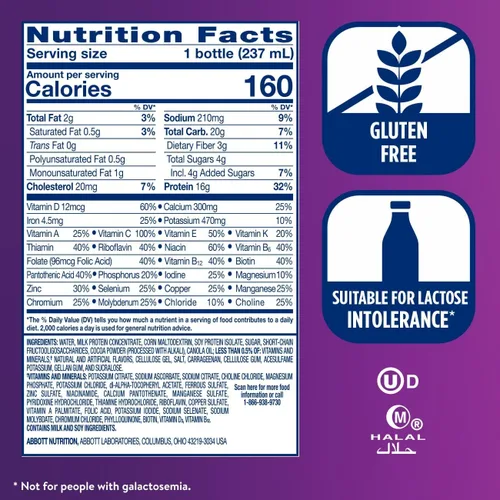 Vista 6 de Ensure Batido nutricional con alto contenido de proteínas con fibra, 0.56 oz de proteína, batidos de reemplazo de comidas, con nutrientes