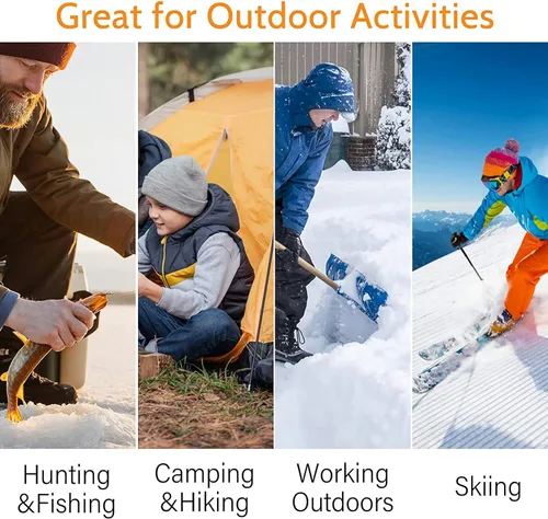 Vista 7 de Hot Body Warmers - 30 Pack Disposable Adhesive Patches for Up to 12 Hours of Safe, Natural Heat, Ideal for Outdoor Activities Like Skiing, Hiking &
