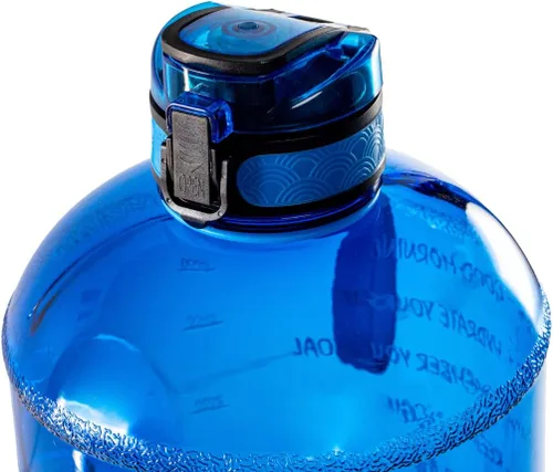 Vista 5 de Botellas de agua motivacionales de un galón de Nutrifit (azul)