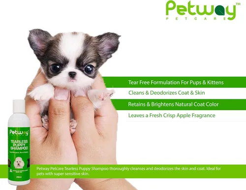 Vista 3 de Petway Petcare - Champú para cachorros y gatitos con piel sensible, hipoalergénico, ilumina y resalta los colores naturales del pelaje, libre