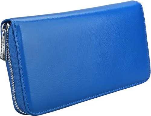 Vista 4 de Easyoulife Cartera de cuero genuino para mujer con tarjetero RFID seguro 36 ranuras