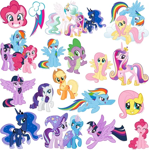 Vista 3 de My Little Pony: Friendship is Magic 50ct Vinilo L, Tableta, Interior/Exterior