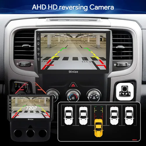 Vista 5 de Binize Android 13 - Estéreo para automóvil compatible con Dodge Ram 1500/2500/3500 Radio 2013 2014 2015 2016 2017 2018, unidad principal de radio