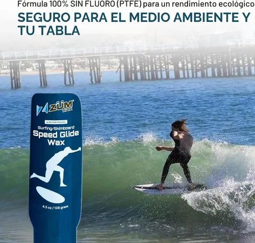 Vista 9 de ZUMWax - Cera de cerámica para skimboard de surf, fabricada en Estados Unidos, sin PFAS, deslizamiento de velocidad de ultra rendimiento, duradera