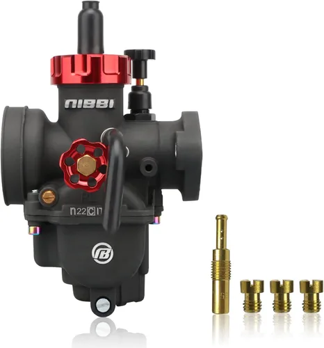 Vista 8 de Carburador NIBBI PE17mm, Compatible con motores de motocicleta de brida de 100cc 110cc, con chorro piloto principal, compatible con YAMAHA HONDA