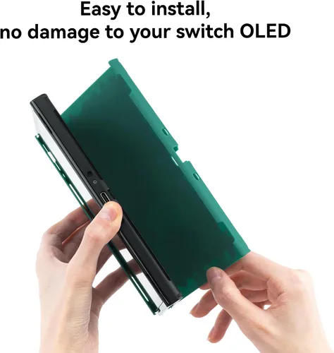 Vista 5 de GeekShare Funda protectora delgada compatible con Nintendo Switch OLED y Joy-Con - Absorción de golpes y antiarañazos Funda para OLED Switch - Bunny