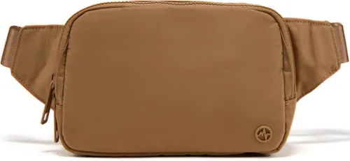 Vista 8 de Bolsa de Cinturón Pander Grande 2L, Riñonera de Nylon para Mujeres y Hombres con Correa Ajustable Negro Onyx