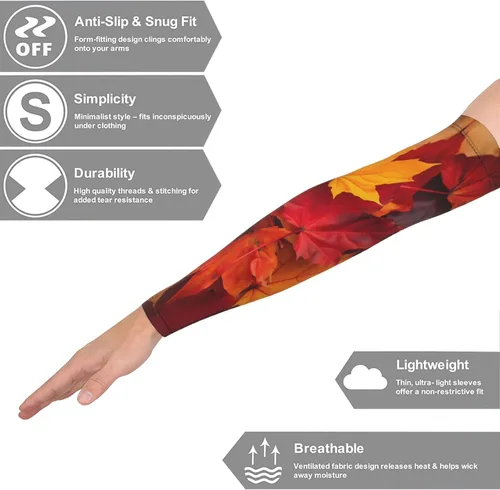 Vista 2 de Acuarela Limón Enfriamiento Brazo Mangas Cubierta UV Protección Solar para Mujeres Golf Brazo Mangas 1 Par